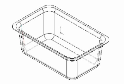 Exemple de barquette ouverte thermoformée